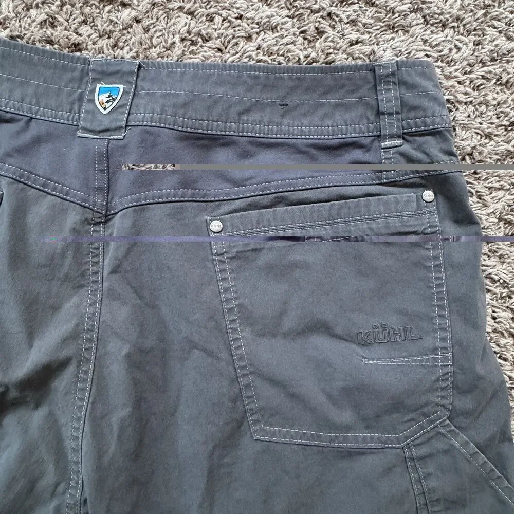 KUHL Radikl Shorts Mens 38 Gray Carbon Hybrid Stretch Outdoor Hiking Trail 5068